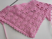 Chustka ażurowa bandana ok 57x27 odcienie różu 