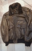 Kurtka lotnicza Fiocchi Vintage Bomber Brown Leather Rozmiar 54