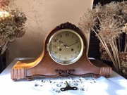 Zegar komodowy HAU art deco 1929 jasny dąb sygnowany loft