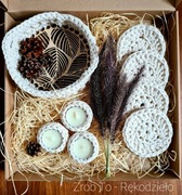 Zestaw prezentowy podkładki koszyk tealight handma