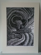 Grafika/ Linoryt "Syn marnotrawny", oprawa