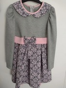 Sukienka 128 elegancka na święta wesele ślub komunię długi rękaw