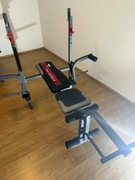 Siłownia domowa: ławeczka regulowana + gryf i ciężary + hantle