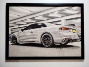 Audi RS5 plakat rysunek prezent A3 42x30