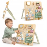 Tablica manipulacyjna Montessori 8w1 drewniana Farma sensoryczna dla dzieci