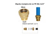 Złączka Redukcja mosiężna do rur PE 50 x11/2"