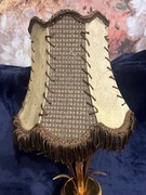 Stary, skórzany abażur do lampy. Z czasów PRL (4)