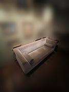 Kanapa zamszowa beżowa