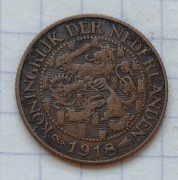 #1303 Holandia 1 cent 1918