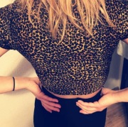 Krótki top / Bluzka / Panterka / Nowe / S/M / do spódnic! / HIT !