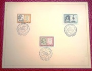 Zestaw znaczków pocztowych Mikołaj Kopernik 1973 r. stempel okolicznościowy