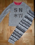 Primark świąteczna piżama z polaru cekiny 8/9 Lat_128/134 cm