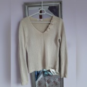 Sweter Orsay 36 S kremowy  j.nowy