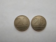 Moneta 20 zł PRL  zestaw 2 szt. z 1986 roku, mennicza 