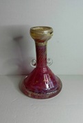 Wazon szklany, różowy, czerwony, Erwin Eisch