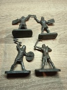 Żołnierzyk PRL Rycerze 4 sztuki Srebrni. 