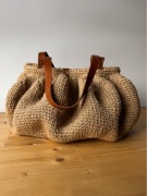 Torba z juty ręcznie robiona