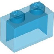 LEGO 35743 Brick Klocek 1x2 Trans Dark Blue ciemnoniebieski transparent 100