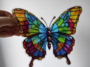Nowy witraż dekoracja okienna łapacz słońca kolorowy motyl motylek