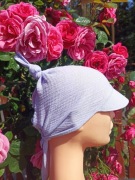 Wiązana chusta z daszkiem muślinowa czapka dzieci