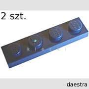 LEGO 3710 PŁYTKA 1 x 4 ciemny niebieski / Dark Blue - 2 szt