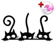 NAKLEJKA NA SAMOCHÓD AUTO LAPTOP - TRZY KOTY