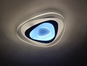 Lampa LED Sufitowa 40cm wisząca dwukolorowa płaska plafon designerska