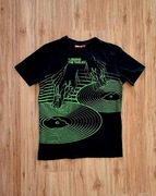 T-shirt koszulka czarna z zielony printem Uk/Us S, D/I/F/E 44/46 firmy Puma