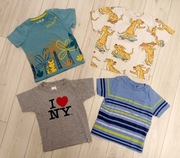 Komplet 4 koszulek chłopięcych rozmiar 86, 12-18 m