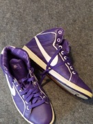 Fioletowe buty sportowe skórzane za kostkę vintage Nike 40