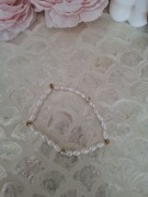 Bransoletka handmade z naturalnych kamieni perły cyrkonie