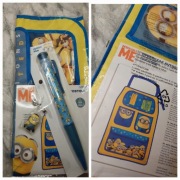 Zestaw Minionki Minions organizer do auta na siedzenie figurka długopis XXL