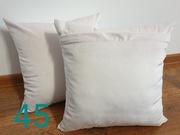 W045 poszewki na poduszki 60x60 biała welwet 