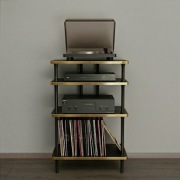 Stolik audio regał hifi na gramofon stojak na płyty winylowe