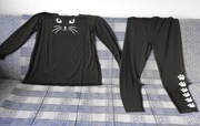Komplet bluza spodnie czarny  damski