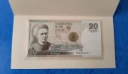 Banknot 20 zł Maria Skłodowska Curie 2011 - stan UNC