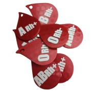 BRELOK ZAKIESZKA DO KLUCZY (KROPLA KRWI) - GRUPA KRWI