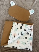 Komplet kocyk poduszka 50x100 wafel dziecko niemowlęcy niemowlę dziecięcy