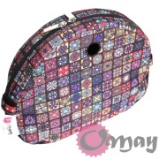 Organizer Obag MOON LIGHT czarny – kafelki 2 kieszenie | OMAY Handmade