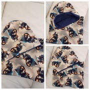 Nowy komplet czapka I komin dwuwarstwowy, dwustronny 42-46 cm