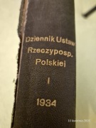 Dziennik Ustaw z 1934, z kodeksem handlowym