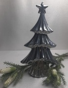 Figurka ceramiczna choinka srebrna