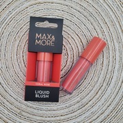Zestaw 2x max & more liquid blush coral rose róż w płynie