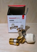 Narożny zawór termostatyczny HONEYWELL V2020LSX15 z kryzą nastawną - Lewy