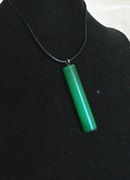 Zielony kwarc Kocie Oko, minimalistyczny wisiorek uniseks