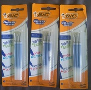 Wkłady do długopisu wymazywanego BIC niebieski zestaw 3 szt