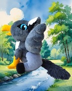 Maskotka pluszowy hipogryf rękodzieło Harry Potter