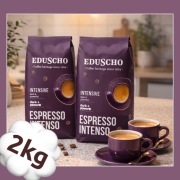 2x Kawa ziarnista Eduscho Espresso Intenso 2 kg - 30.08.2027