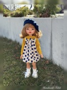 Zestaw 2w1 sukienka, beret dla lalek Paola Reina 32cm