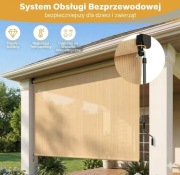 ROLETA BLOKUJĄCA SŁOŃCE PANEL PRZECIWSŁONECZNY NA TARAS BALKON PATIO 